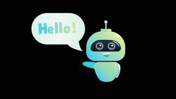 Hello robot Chatbot Say Hello animation video