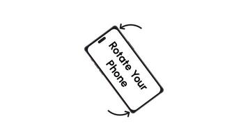Rotate your phone white background animation video