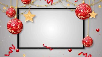 Christmas Background with a frame Happy New Year Animation video