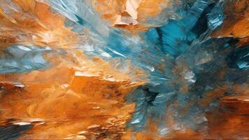 top view abstract Topaz crystal texture background. yellow blue. photo