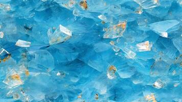 Abstract blue crystal mineral arrangement background oil painting. photo