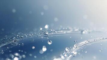 Abstract diamonds, water drops and bokeh background, clear water mist. photo