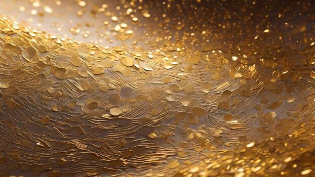 dorado antecedentes con destellos de cerca de dorado lentejuelas escamas. foto
