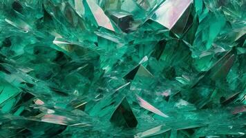 Green crystal background. photo