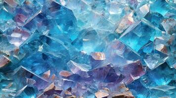Abstract blue crystal mineral arrangement background, Rare high quality. photo