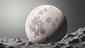 moon in the night sky, grey background, Muddy road photo
