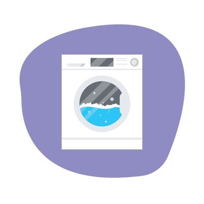 Washing machine in operating mode.