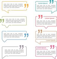 Speech bubbles with quotes vector