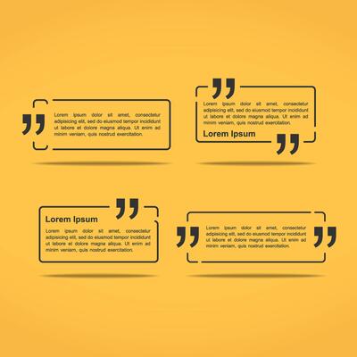 Four frames for quotes