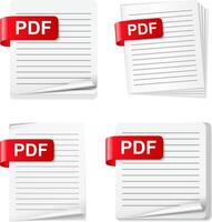 PDF File icons vector