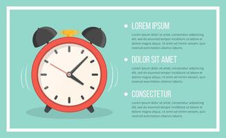 Alarm clock and place for your text vector