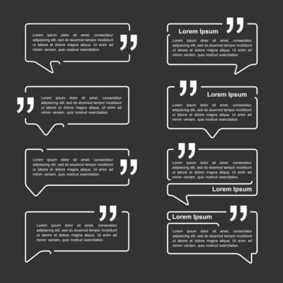 Speech bubbles with quotes