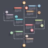 Tree diagram template on dark background vector