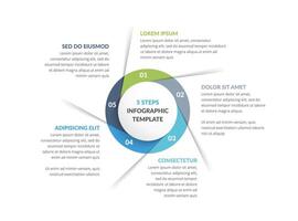 Circle infographic template with five steps vector