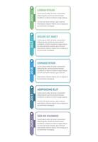 Vertical timeline template with five arrows vector