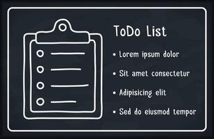 ToDo list on blackboard background with check list icon vector