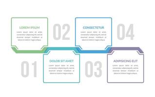 Infographic template with four elements vector