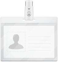 Blank horizontal identification card or name tag vector