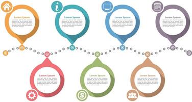 Timeline infographics design template, process, workflow vector