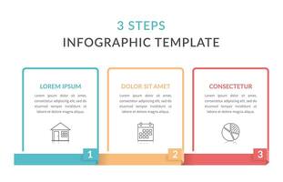 Infographic template with three parts vector