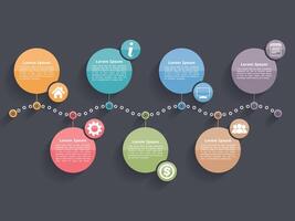 Timeline infographics design template, workflow layout vector