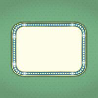 Retro frame with lights vector