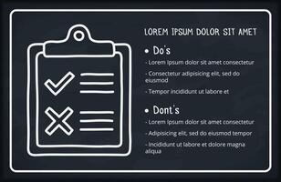 Check list with do and dont lists vector
