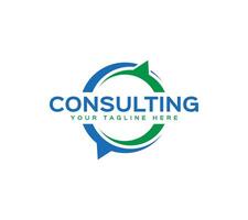 Consulting text based logo design. vector