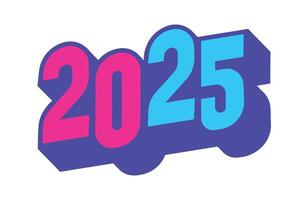 Stylish modern colourful 2024 typography text logo for New Year celebration greetings design element vector
