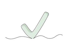 Continuous one line drawing checklist icon isolated illustration. vector