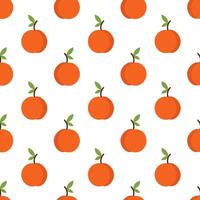 Seamless Pattern with Peach. Summer fruit background. flat illustration. vector