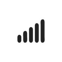 a black and white icon of a bar graph vector