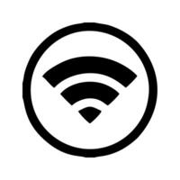 a wifi symbol in a circle vector