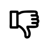 a black and white image of a thumb down thumb up icon vector