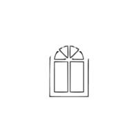 a black and white line drawing of a window vector