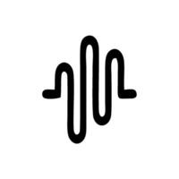 a black and white image of a wave sound vector