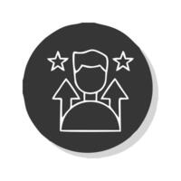 a man with a star on his head and arrows pointing up vector