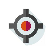 a target with a red dot in the center vector