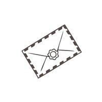 an envelope with a letter inside on a white background vector