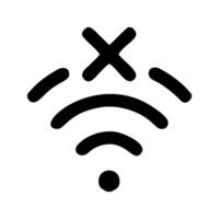 a wifi symbol with an x on it vector