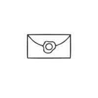 an envelope with a stamp on it vector