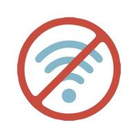 no wifi icon on white background vector