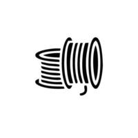 spool of wire icon, illustration on white background vector