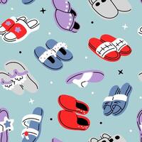 background pattern with slippers vector