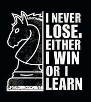 a black and white image of a horse head with the words lose, win, win or learn. vector