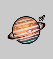 a planet with a planet on it that has a planet on it. vector