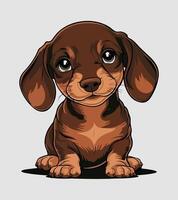 a picture of a dog called a dachshund. vector