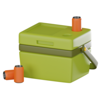 Ice Box, Perfect for Frozen Storage Concepts. 3D Render png