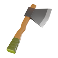 Lumberjack Axe 3D Illustration, Realistic Tool for Forestry and Woodwork png