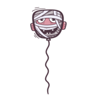mummy balloon with a string and a bandage on it png
